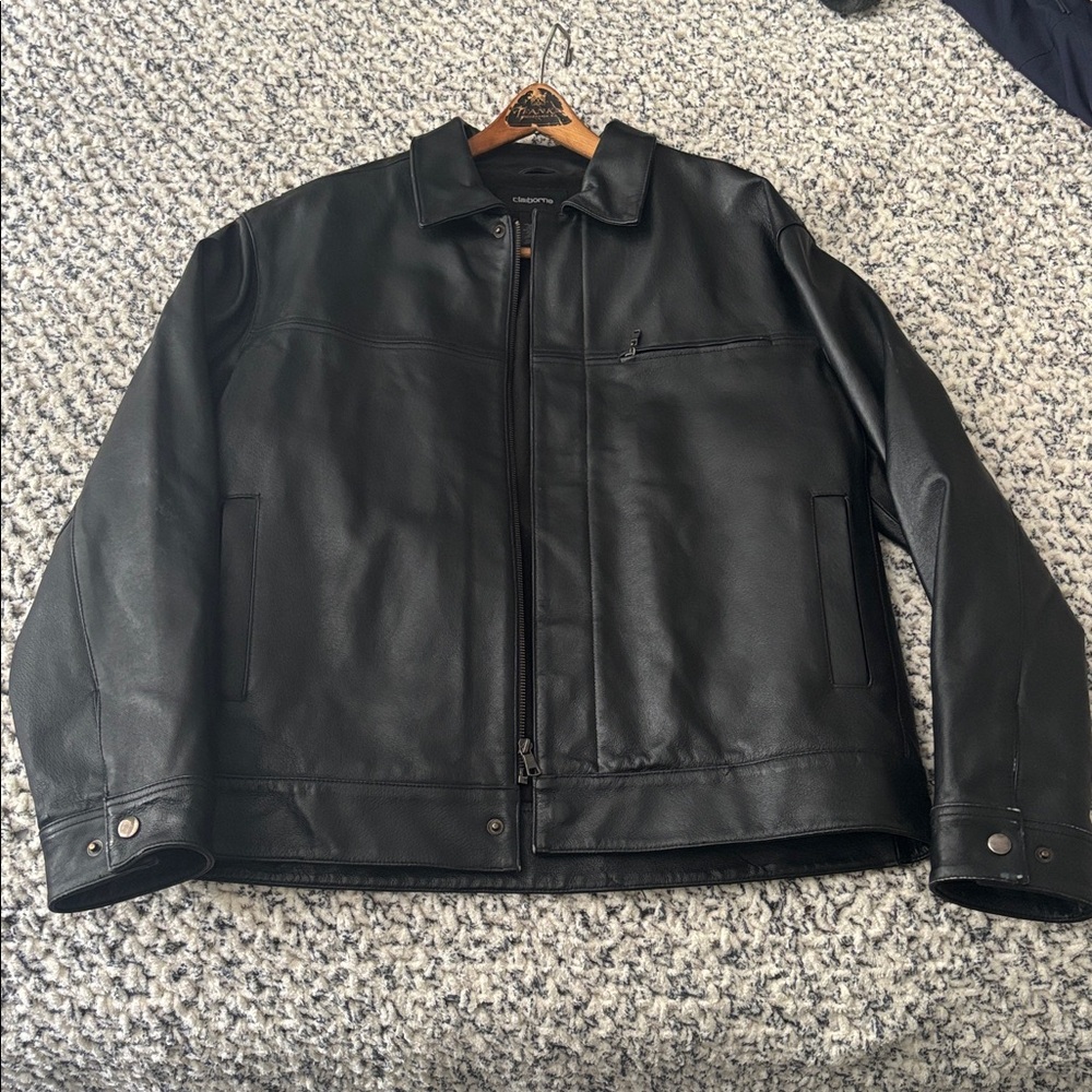 Claiborne Black Leather Jacket